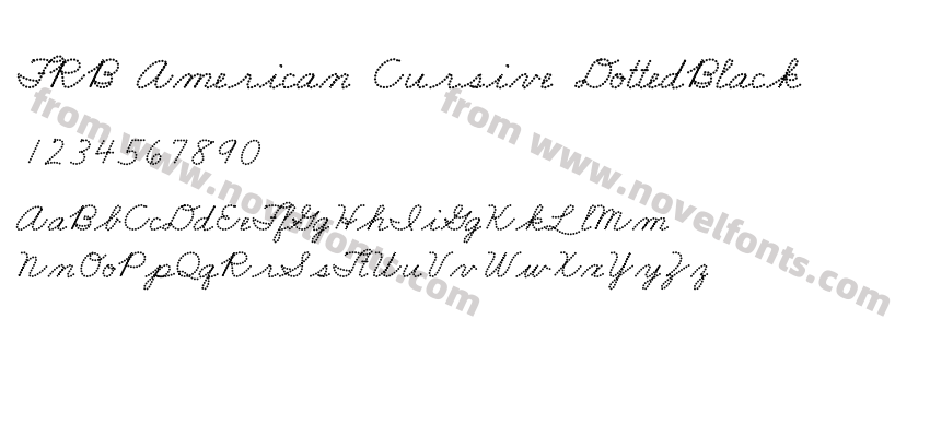 FRB American Cursive DottedBlackPreview