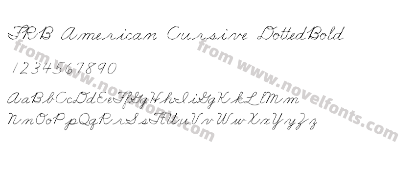 FRB American Cursive DottedBoldPreview