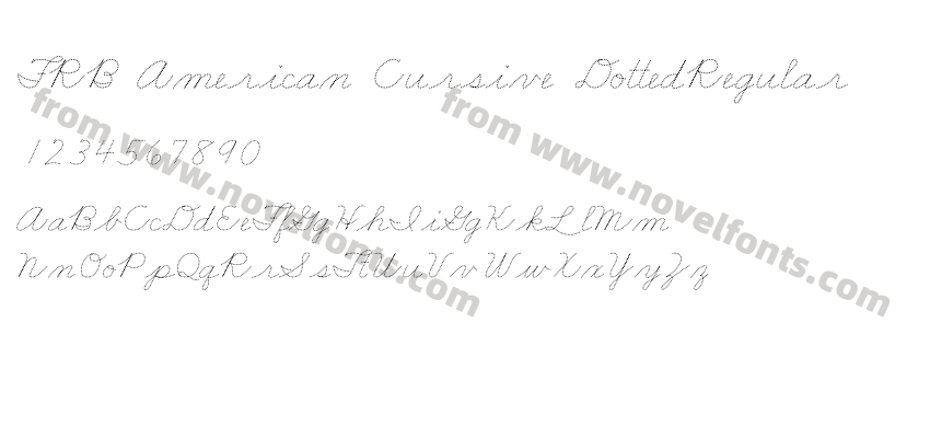 FRB American Cursive DottedRegularPreview