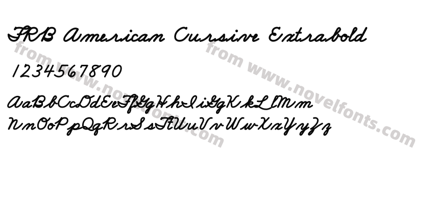 FRB American Cursive ExtraboldPreview