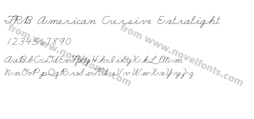 FRB American Cursive ExtralightPreview