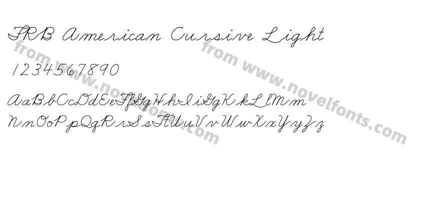 FRB American Cursive LightPreview