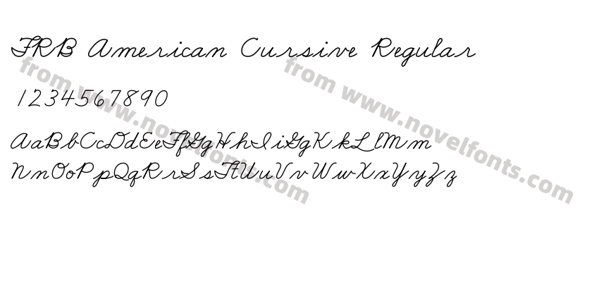 FRB American Cursive RegularPreview