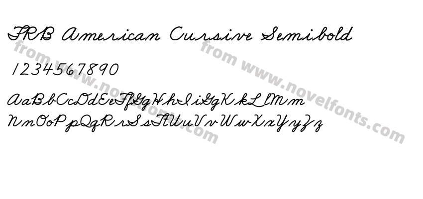 FRB American Cursive SemiboldPreview