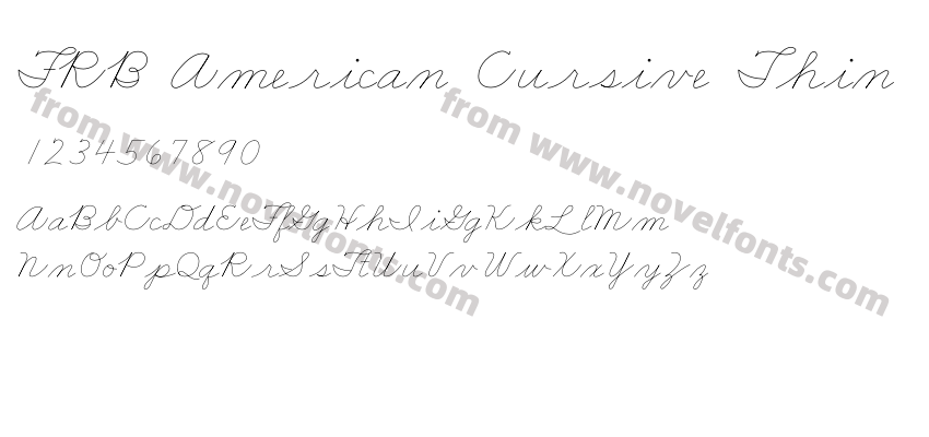 FRB American Cursive ThinPreview