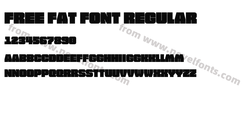 FREE FAT FONT RegularPreview