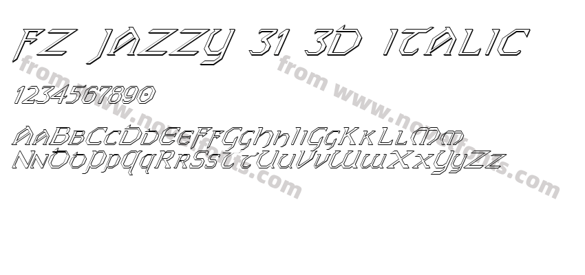 FZ JAZZY 31 3D ITALICPreview