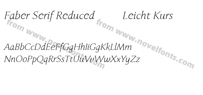 Faber Serif Reduced 46 Leicht KursPreview