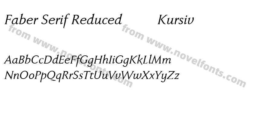 Faber Serif Reduced 56 KursivPreview