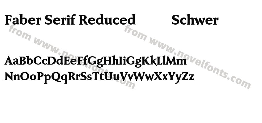 Faber Serif Reduced 85 SchwerPreview