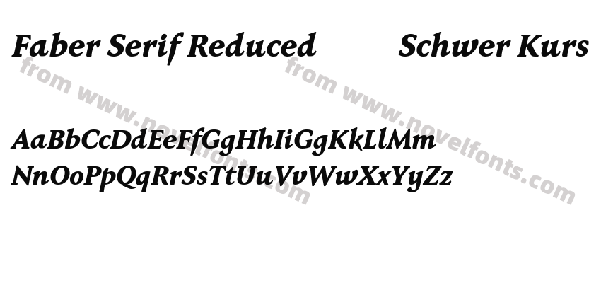 Faber Serif Reduced 86 Schwer KursPreview