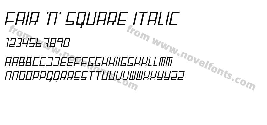 Fair 'N' Square ItalicPreview