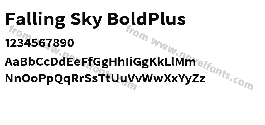 Falling Sky BoldPlusPreview