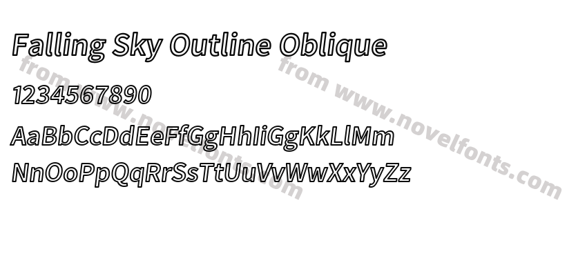 Falling Sky Outline ObliquePreview