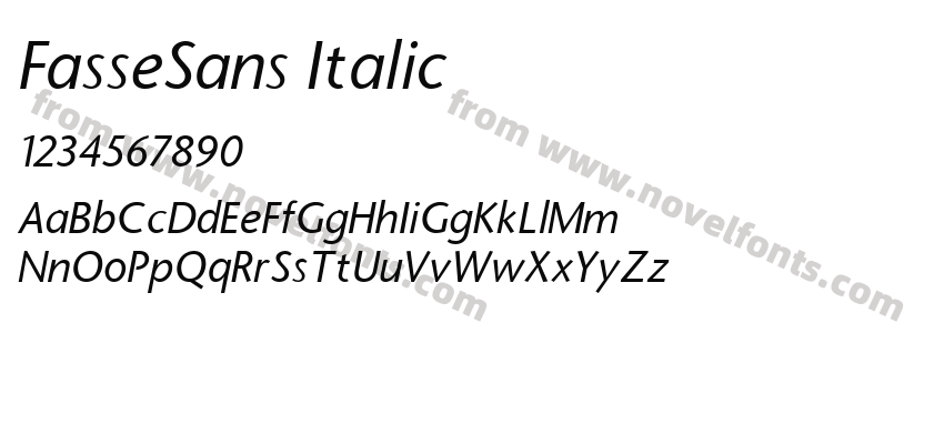 FasseSans ItalicPreview