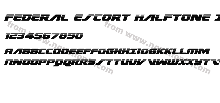 Federal Escort Halftone ItalicPreview