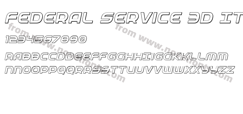 Federal Service 3D ItalicPreview