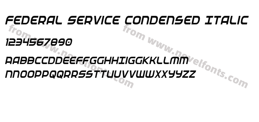 Federal Service Condensed ItalicPreview