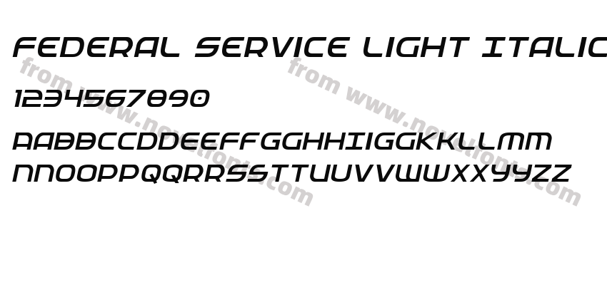 Federal Service Light ItalicPreview