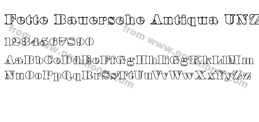 Fette Bauersche Antiqua UNZ Pro HollowPreview