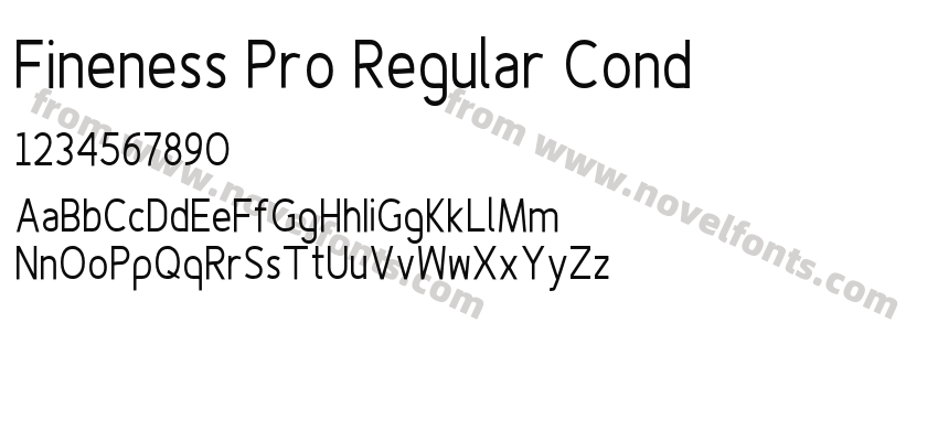 Fineness Pro Regular CondPreview