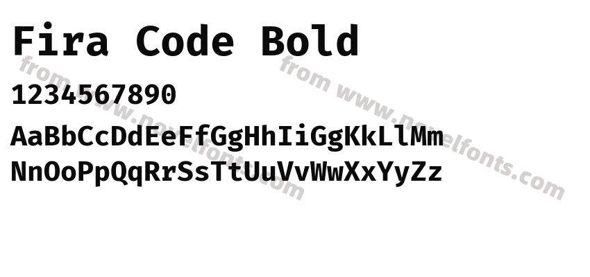 Fira Code BoldPreview