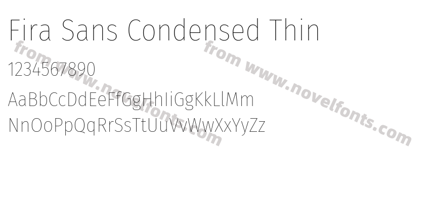 Fira Sans Condensed ThinPreview