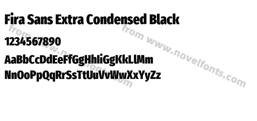 Fira Sans Extra Condensed BlackPreview