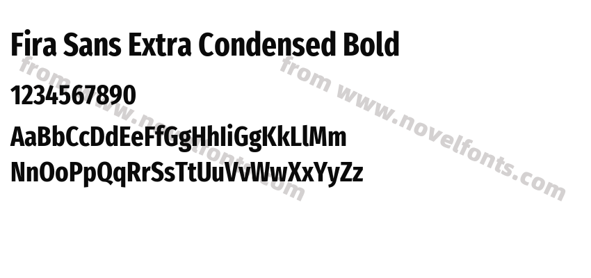 Fira Sans Extra Condensed BoldPreview