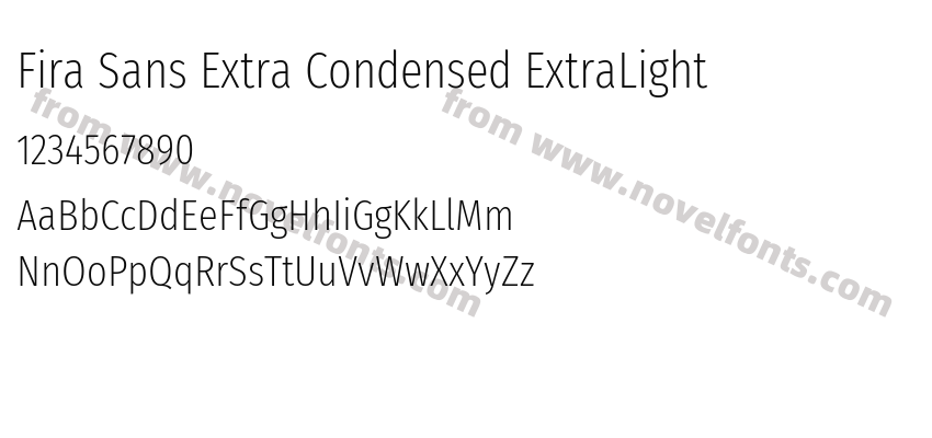 Fira Sans Extra Condensed ExtraLightPreview