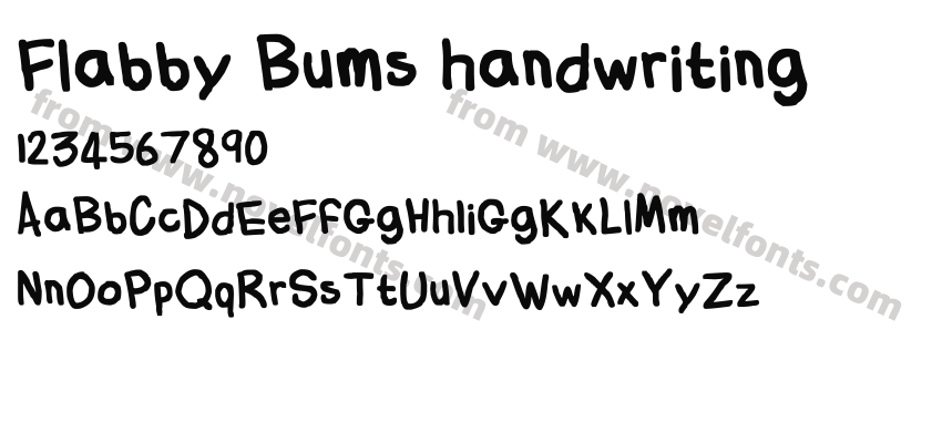 Flabby Bums handwritingPreview