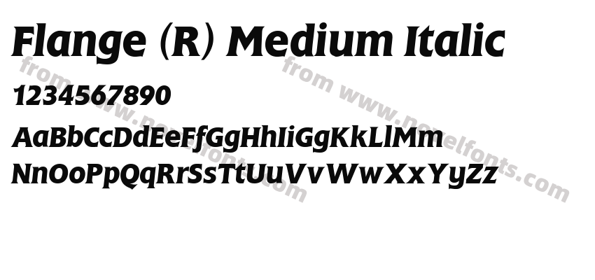 Flange (R) Medium ItalicPreview