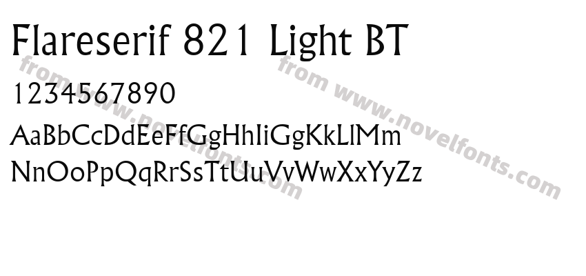 Flareserif 821 Light BTPreview