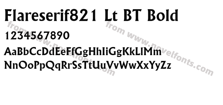 Flareserif821 Lt BT BoldPreview