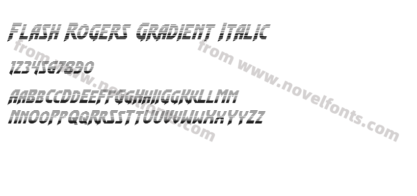 Flash Rogers Gradient ItalicPreview