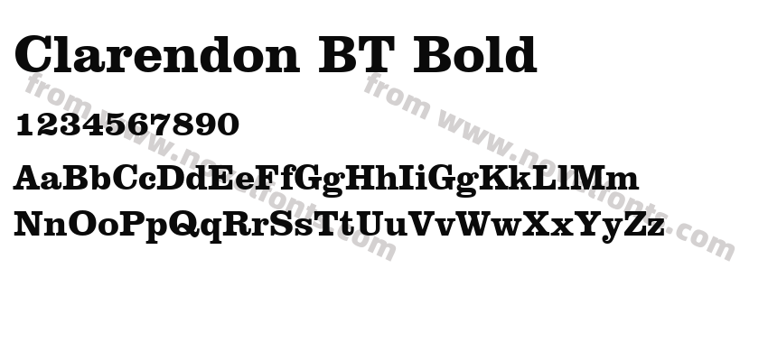 Clarendon BT BoldPreview