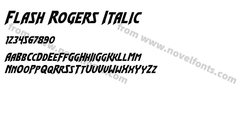 Flash Rogers ItalicPreview