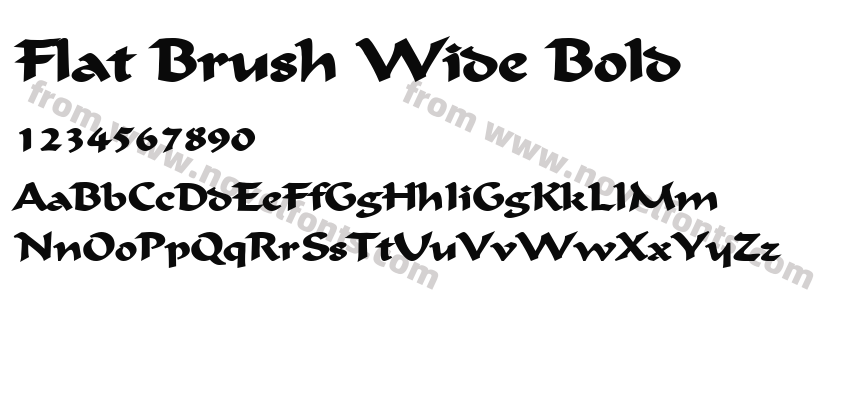 Flat Brush Wide BoldPreview