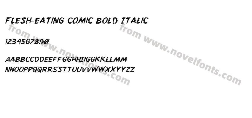 Flesh-Eating Comic Bold ItalicPreview