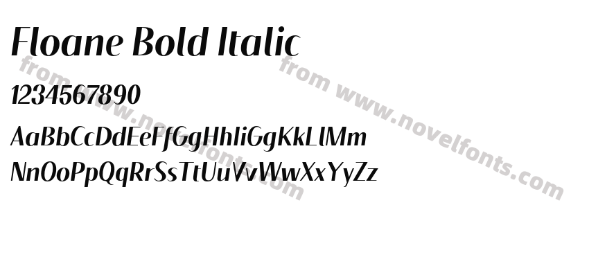 Floane Bold ItalicPreview