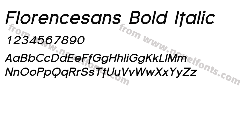 Florencesans Bold ItalicPreview