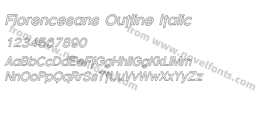 Florencesans Outline ItalicPreview