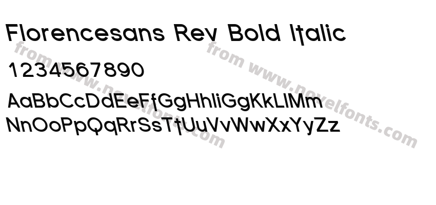 Florencesans Rev Bold ItalicPreview