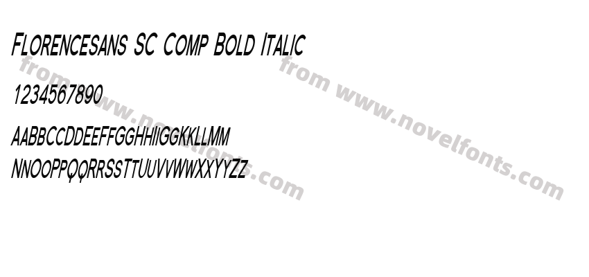 Florencesans SC Comp Bold ItalicPreview