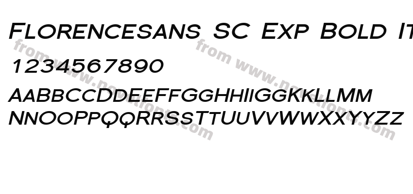 Florencesans SC Exp Bold ItalicPreview