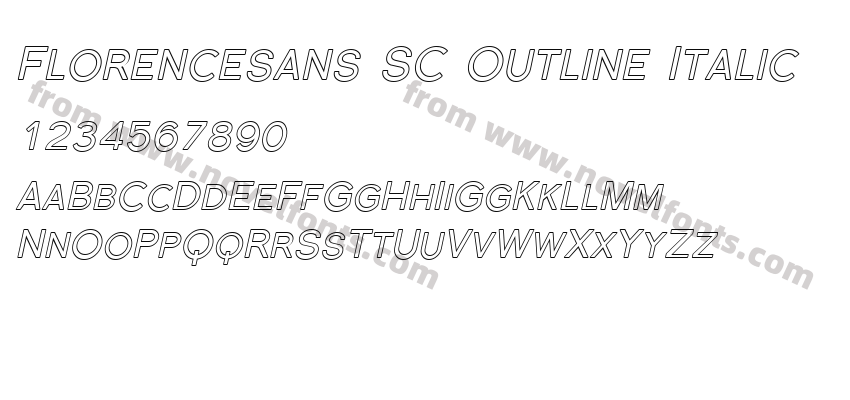 Florencesans SC Outline ItalicPreview