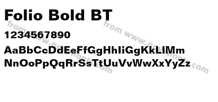 Folio Bold BTPreview