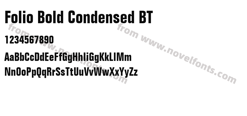 Folio Bold Condensed BTPreview