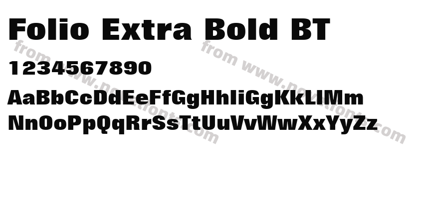 Folio Extra Bold BTPreview