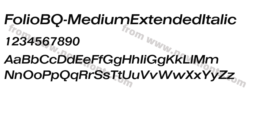 FolioBQ-MediumExtendedItalicPreview